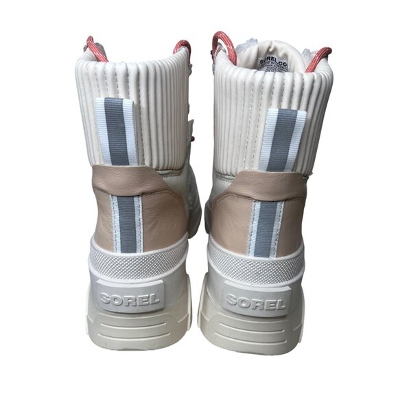 Sorel Brex Cozy Lace-Up Womens Boots Faux Fur Leather Beige Size 11 - Picture 4 of 14